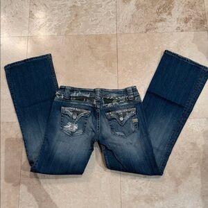 Miss Me Vintage Dark Blue Boot Cut Jeans